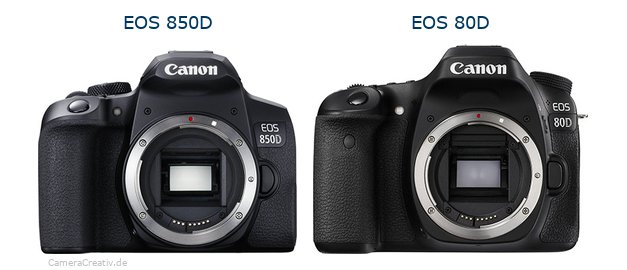 مقایسه دوربین کانن 850D و دوربین کانن 80D