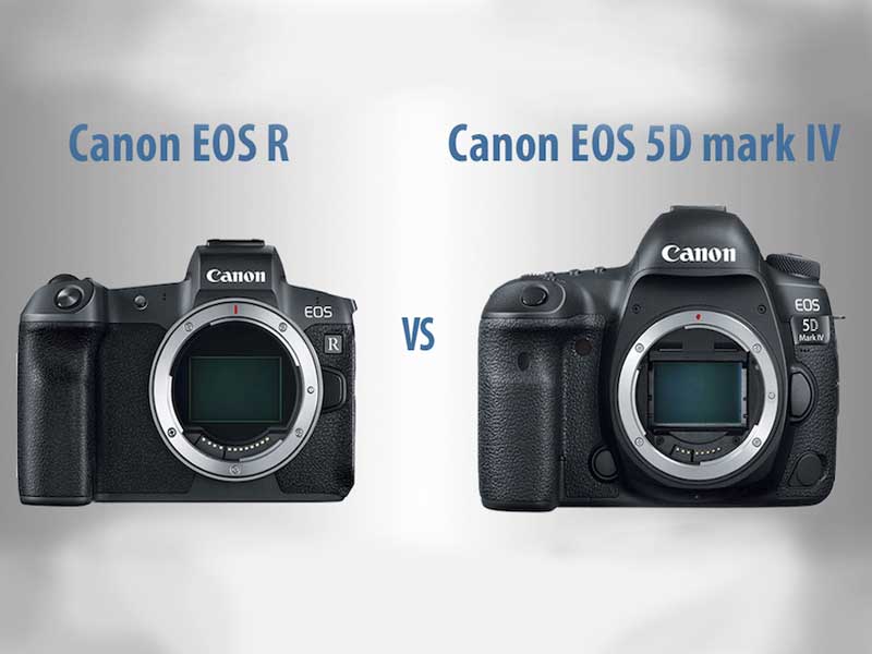مقایسه‌ دوربین کانن 5D Mark IV و دوربین کانن EOS R